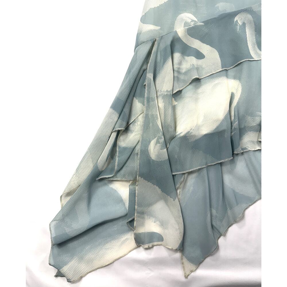 Kimchi Blue Angie chiffon asymmetrical mini dress Urban Outfitters Sz L - Picture 7 of 12